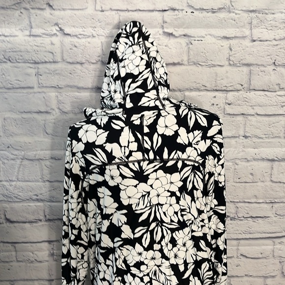 Coolibar Seacoast Swim Cover-Up Dress Hooded Floral UPF 50+ Size Large - Picture 7 of 11